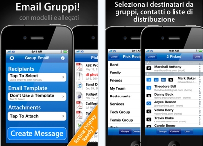 Group Email!: inviare email ai gruppi con iPhone