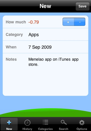 Menelao, gestione delle finanze dall’iPhone, su App Store